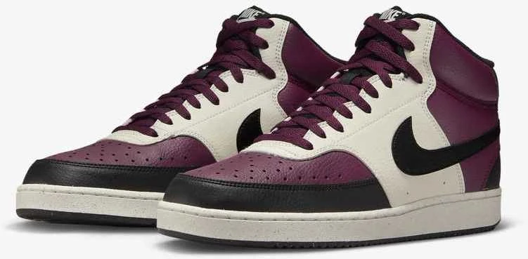 Nike Avalynė Vyrams Court Vision Mid Nn Baltas Bordo DN3577 600