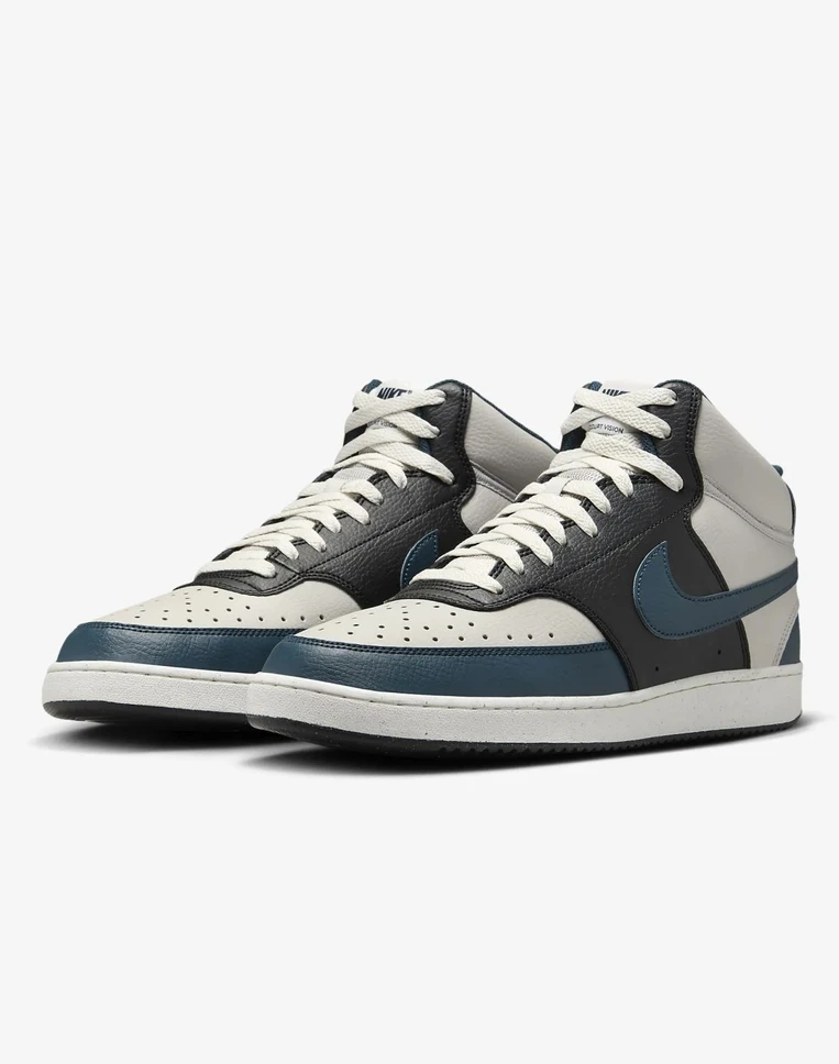 Nike Avalynė Vyrams Court Vision Mid Nn Juodas Mėlyna Pilkas DN3577 004