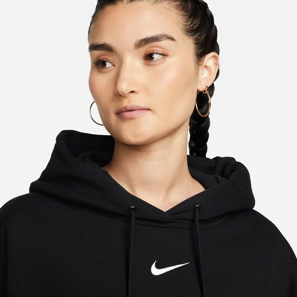Nike Džemperis Moterims W Nsw Phnx Flc Oos Po Hoodie Juodas DQ5858 010