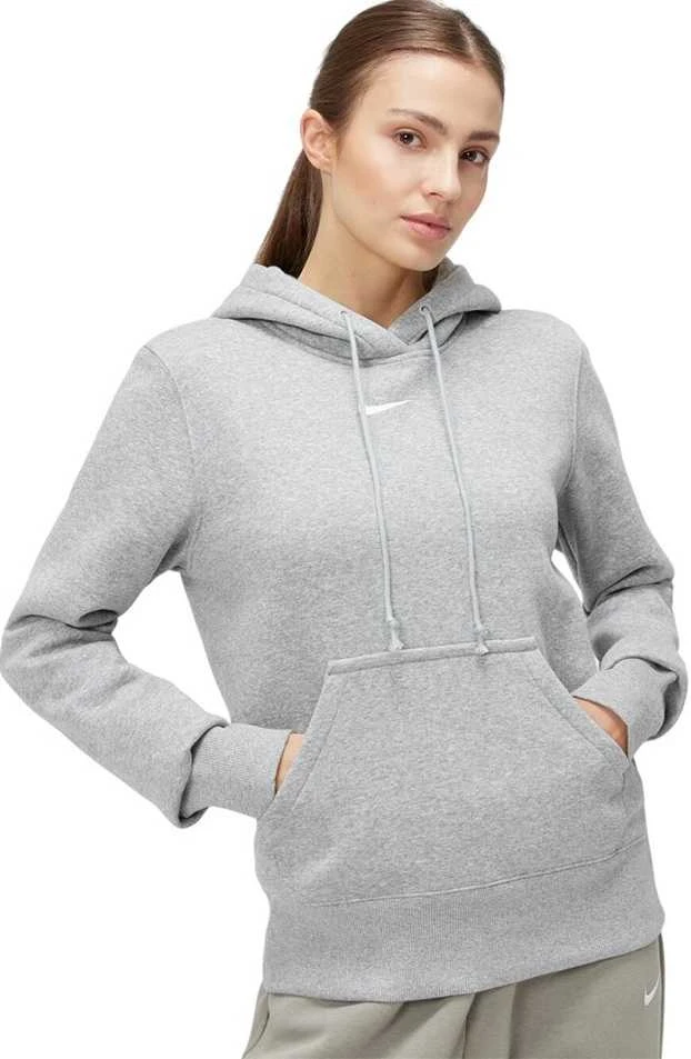 Nike Džemperis Moterims W Nsw Phnx Flc Std Po Hoodie Pilkas HF6839 063