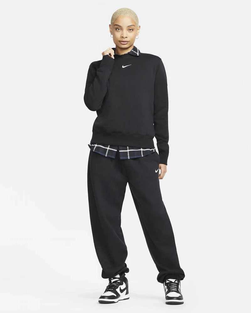 Nike Džemperis Moterims W Nsw Phnx Fleece Os Crew Juodas DQ5751 010