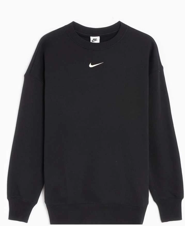 Nike Džemperis Moterims W Nsw Phnx Fleece Os Crew Juodas DQ5733 010