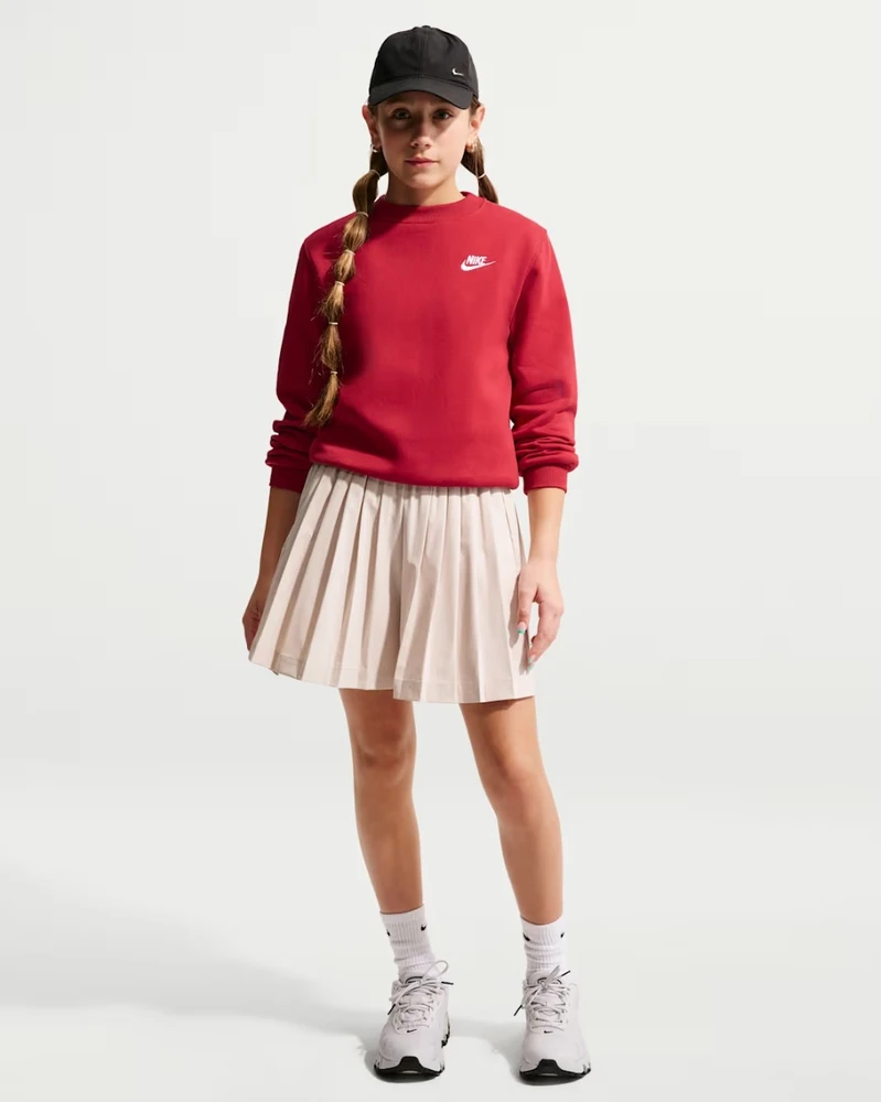 Nike Džemperis Paaugliams K Nsw Club Crew Ls Lbr Fl Raudona FD3006 608