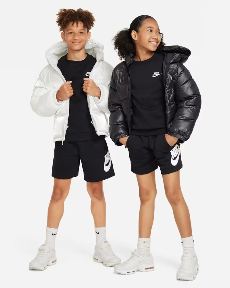 Nike Džemperis Paaugliams K Nsw Club Crew Ls Lbr Fl Juodas FD3006 014