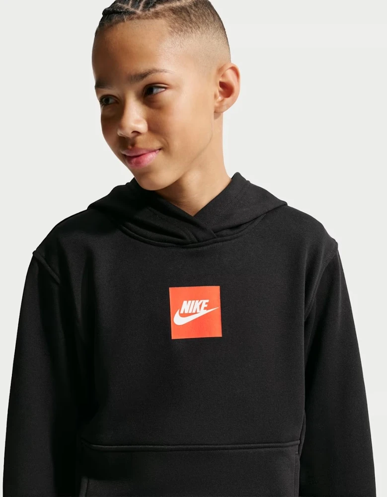 Nike Džemperis Paaugliams K Nsw Ls Ft Top Club Fam Juodas IM4939 010