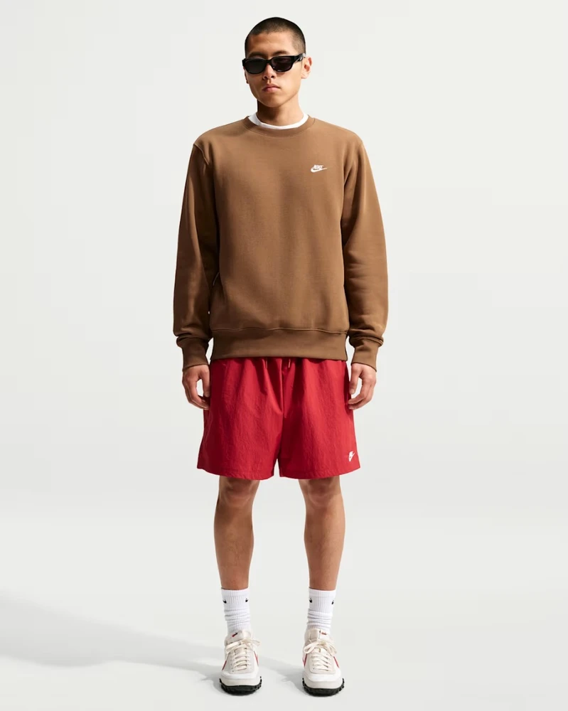 Nike Džemperis Vyrams M Nk Club Bb Crew Fl Brown FN3886 270
