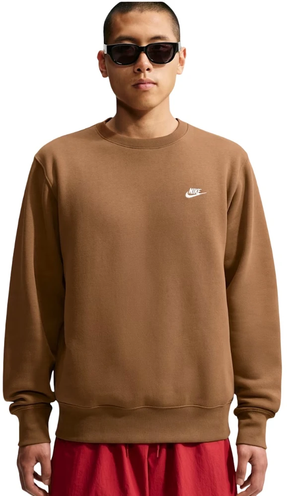 Nike Džemperis Vyrams M Nk Club Bb Crew Fl Brown FN3886 270