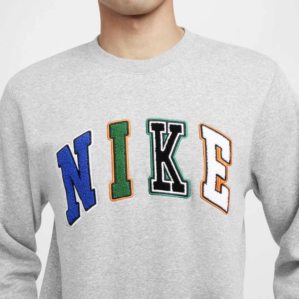 Nike Džemperis Vyrams M Nk Club Bb Crew Letters Pilkas FZ0879 063
