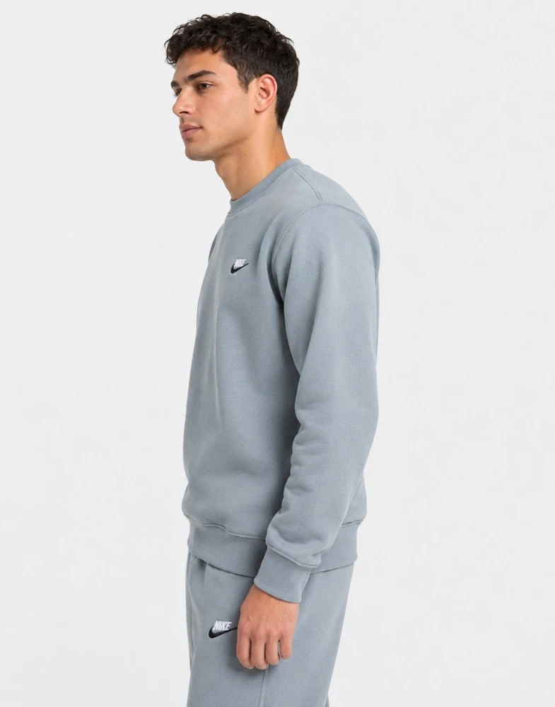 Nike Džemperis Vyrams M Nk Club Bb Crew Fl Pilkas FN3886 084