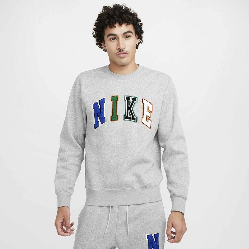 Nike Džemperis Vyrams M Nk Club Bb Crew Letters Pilkas FZ0879 063