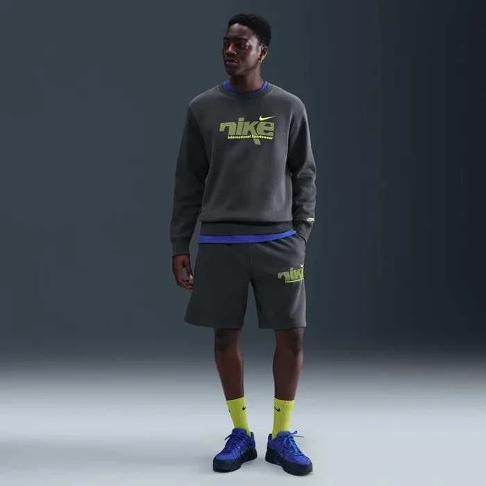 Nike Džemperis Vyrams M Nk Club Bb Crew Fl Pilkas IH4246 060