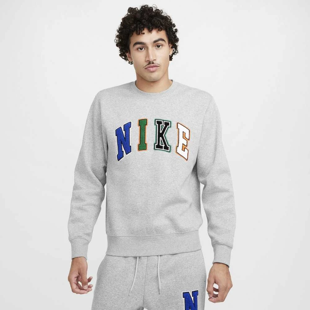 Nike Džemperis Vyrams M Nk Club Bb Crew Letters Pilkas FZ0879 063
