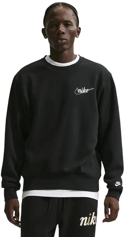 Nike Džemperis Vyrams M Nk Club Bb Crew Ctb Fl Juodas IF0679 010
