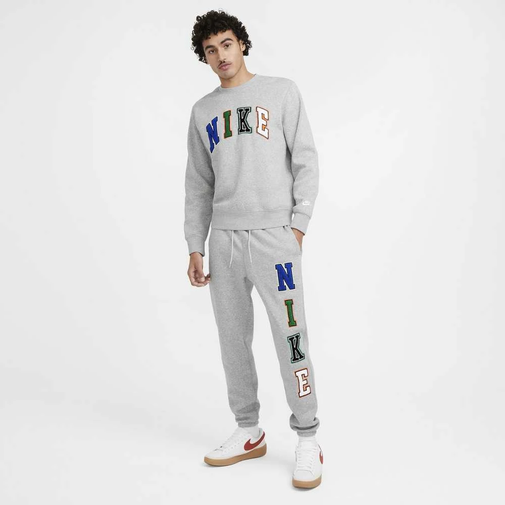 Nike Džemperis Vyrams M Nk Club Bb Crew Letters Pilkas FZ0879 063
