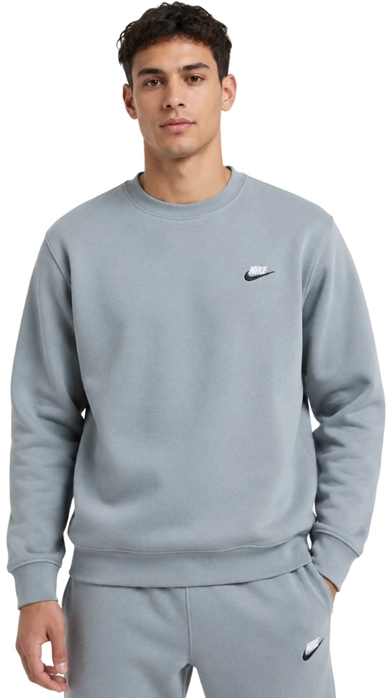 Nike Džemperis Vyrams M Nk Club Bb Crew Fl Pilkas FN3886 084