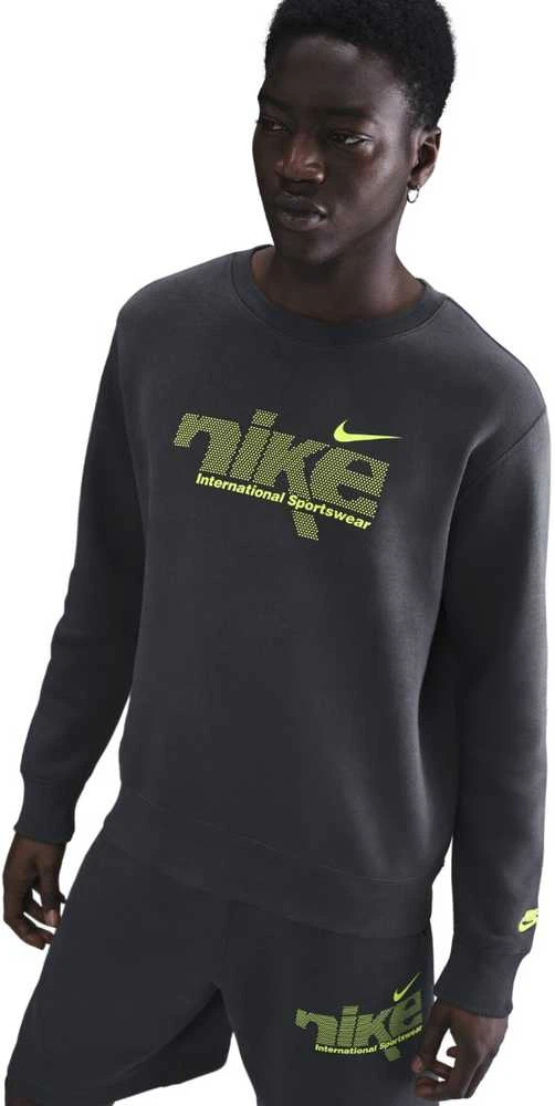 Nike Džemperis Vyrams M Nk Club Bb Crew Fl Pilkas IH4246 060