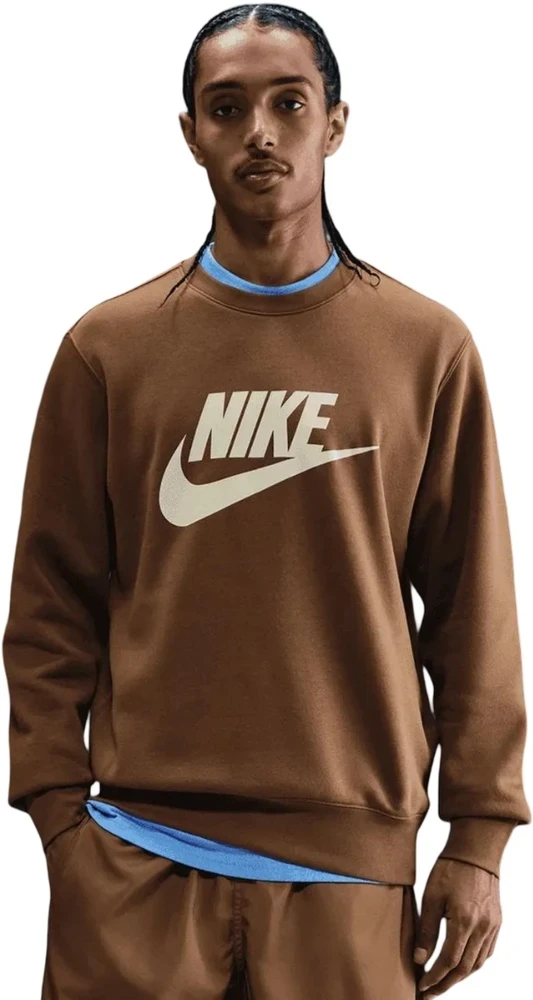 Nike Džemperis Vyrams M Nk Club Bb Gfx Crew Fl Brown FN3890 235