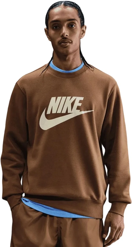 Nike Džemperis Vyrams M Nk Club Bb Gfx Crew Fl Brown FN3890 235