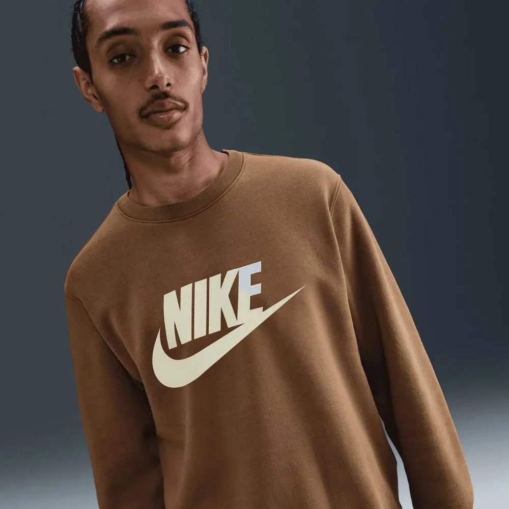 Nike Džemperis Vyrams M Nk Club Bb Gfx Crew Fl Brown FN3890 235