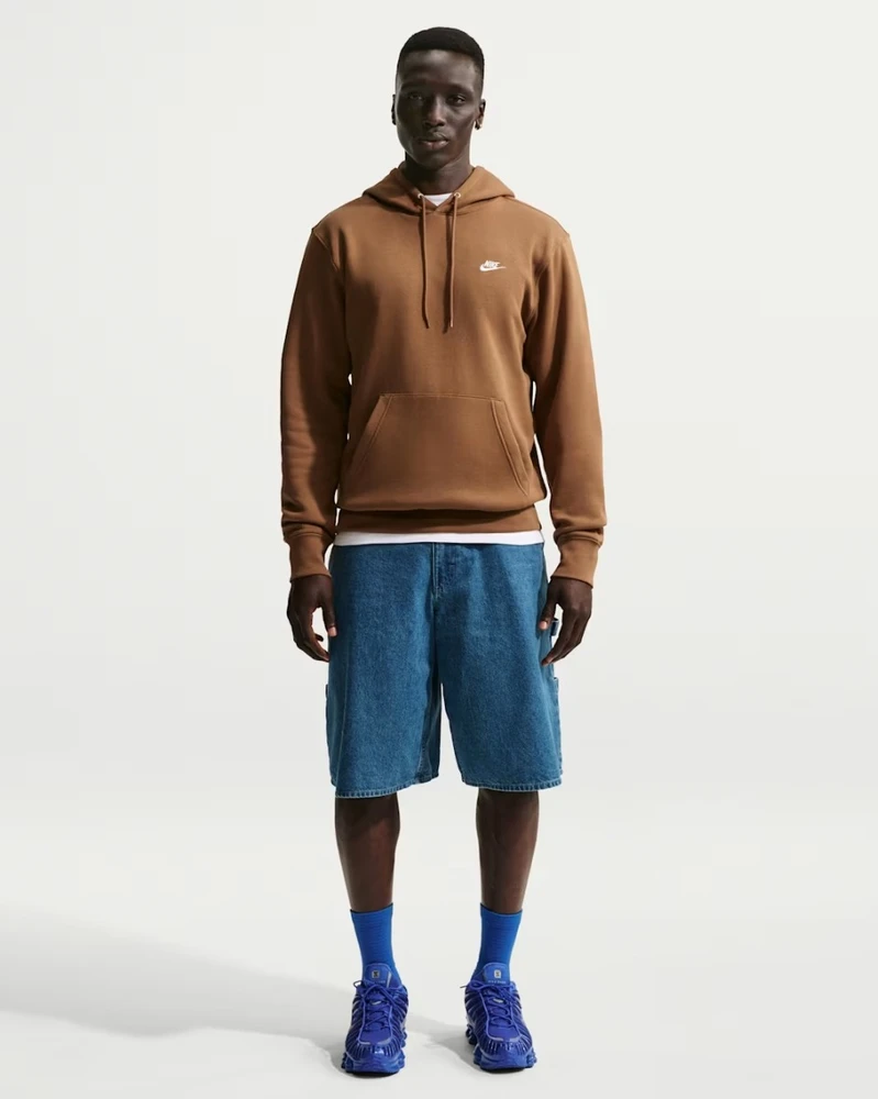 Nike Džemperis Vyrams M Nk Club Bb Po Hoodie Fl Brown FN3859 270