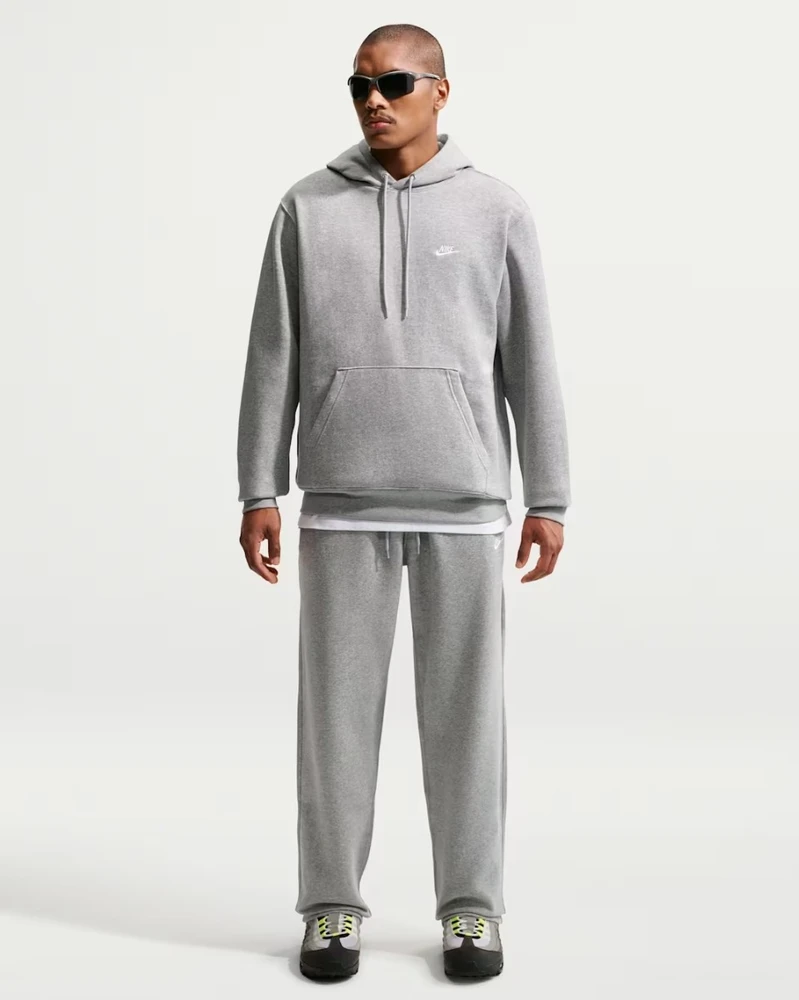 Nike Džemperis Vyrams M Nk Club Bb Po Hoodie Fl Pilkas FN3859 063