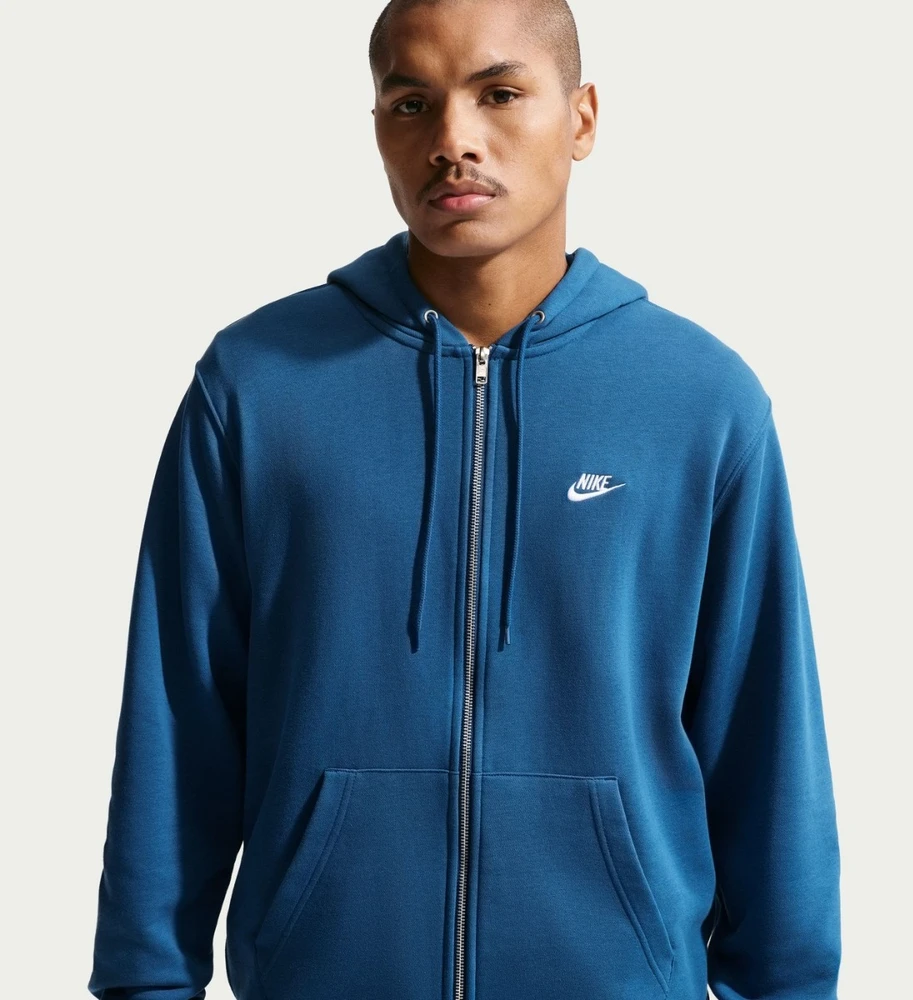 Nike Džemperis Vyrams M Nk Club Ft Fz Hoodie Mėlyna FN3884 476