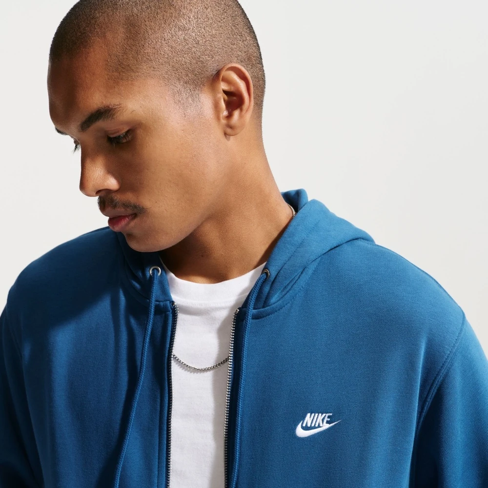 Nike Džemperis Vyrams M Nk Club Ft Fz Hoodie Mėlyna FN3884 476