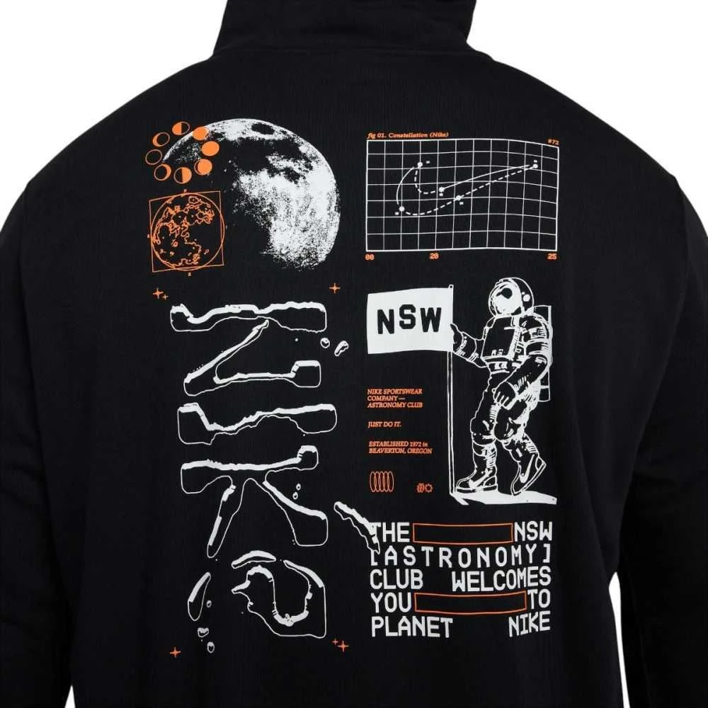 Nike Džemperis Vyrams M Nk Club Ft Po Hdy Moon Gfx Juodas HQ8594 010