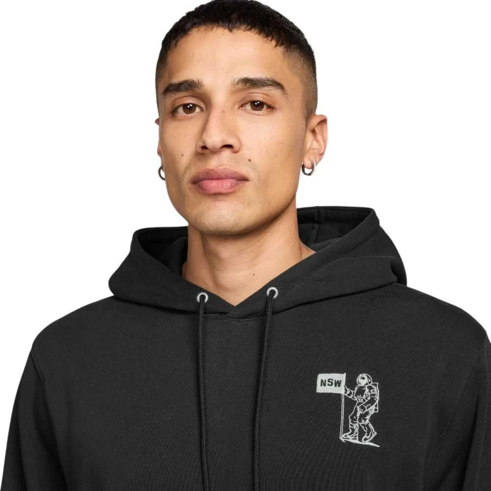 Nike Džemperis Vyrams M Nk Club Ft Po Hdy Moon Gfx Juodas HQ8594 010