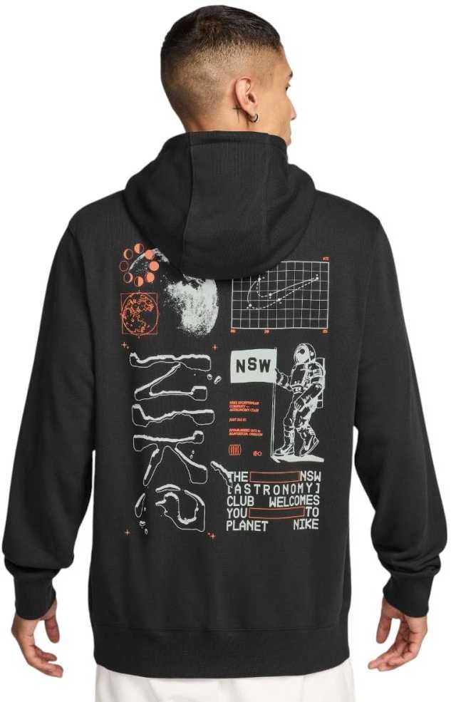 Nike Džemperis Vyrams M Nk Club Ft Po Hdy Moon Gfx Juodas HQ8594 010