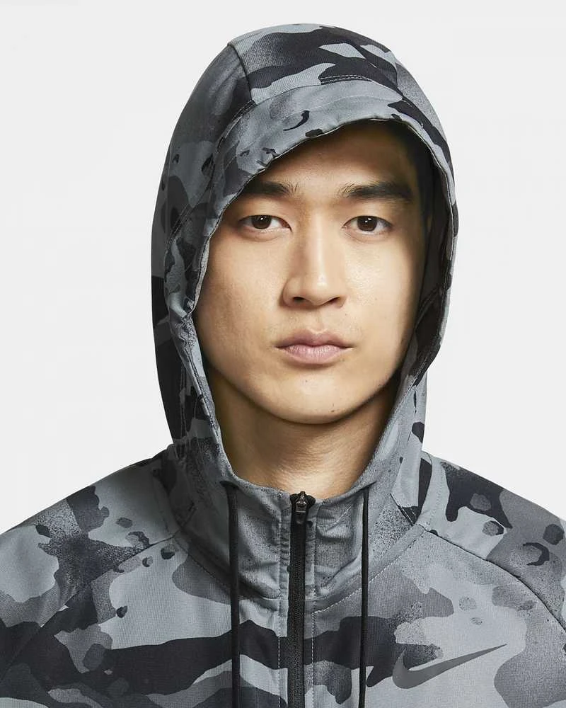 Nike Džemperis Vyrams M NK Flx Vnt MX HD FZ Jkt Camo Pilkas Juodas