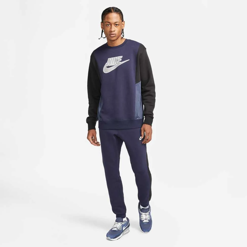 Nike Džemperis Vyrams Nsw Hybrid Flc Crew Mėlyna DJ5075 451