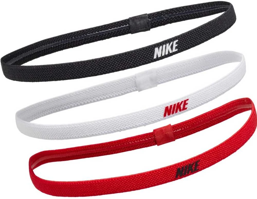 Nike Galvos Juosta Elastic Headbands 2.0 3P Baltas Juodas Raudona N1004529 083
