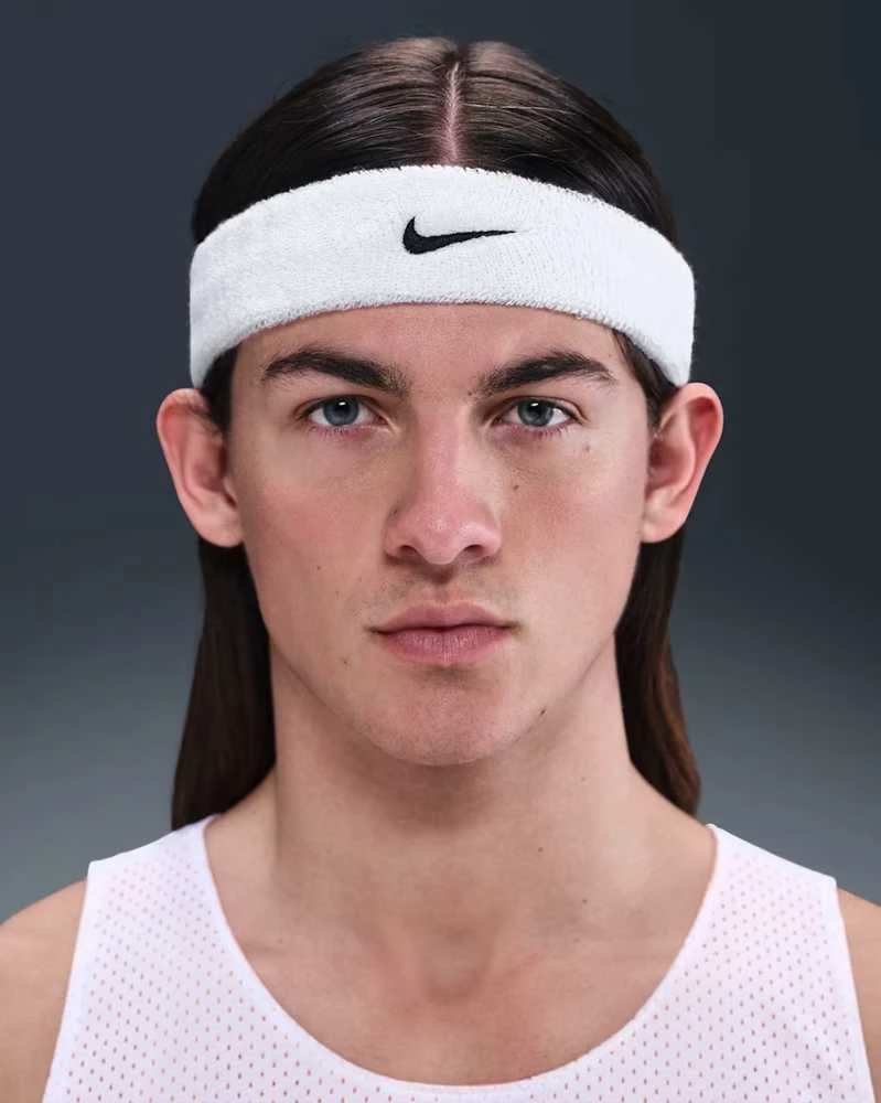 Nike Galvos Juosta Swoosh Classic Headband Baltas N1012407 101