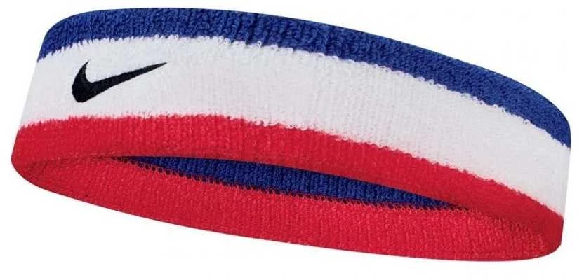 Nike Galvos Juosta Swoosh Headband Baltas Mėlyna Raudona N0001544 620