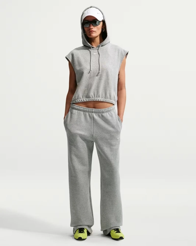 Nike Kelnės Moterims W Nk Stdo Flc Mw Mr Std Oh Pant Fl Pilkas IM8078 063