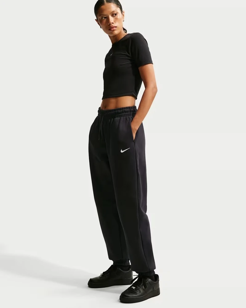 Nike Kelnės Moterims W Nsw Phnx Flc Hr Os Pants Juodas FZ5996 010