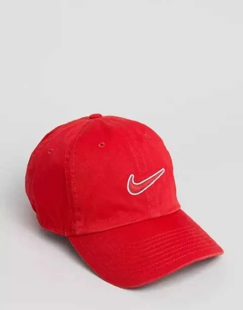 Nike Kepurė U Nsw H86 Swoosh Wash Cap Raudona 943091 657