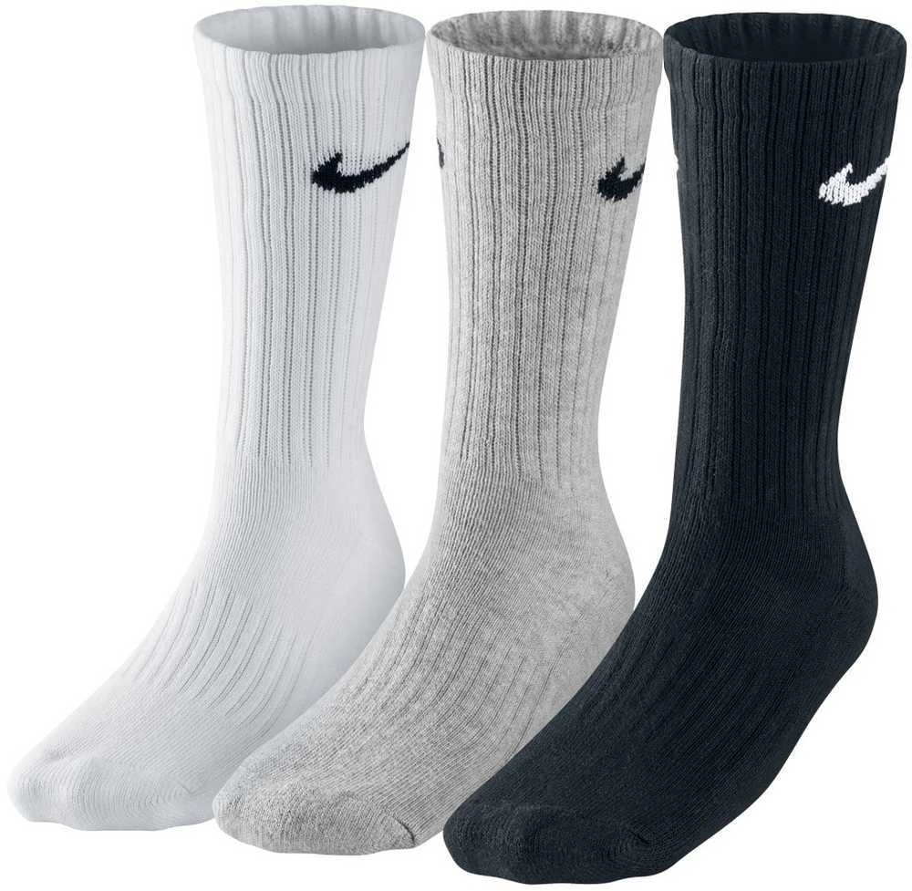 Nike Kojinės Cotton Cushion Crew Pilkas Baltas Juodas SX4508 965