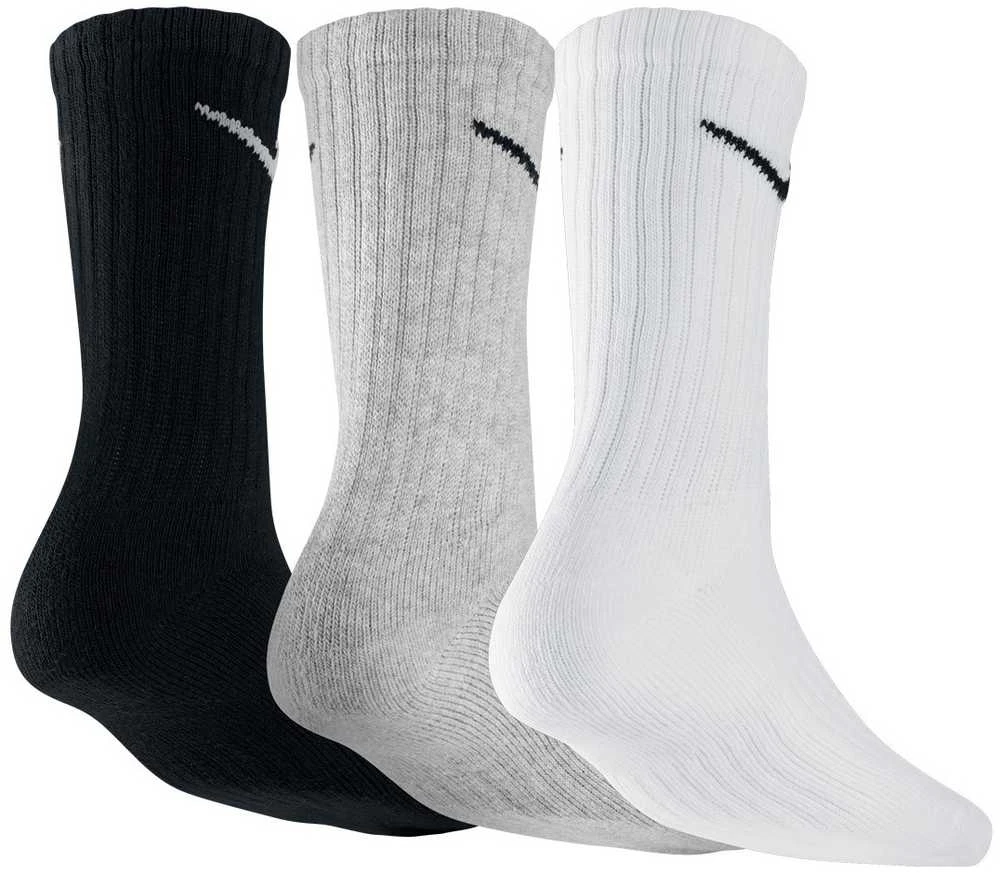 Nike Kojinės Cotton Cushion Crew Pilkas Baltas Juodas SX4508 965