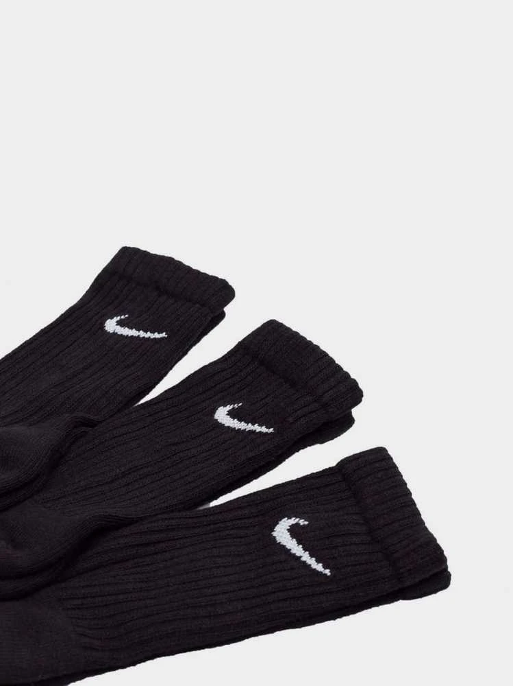 Nike Kojinės U NK Cush Crew 3PR-Value Juodas