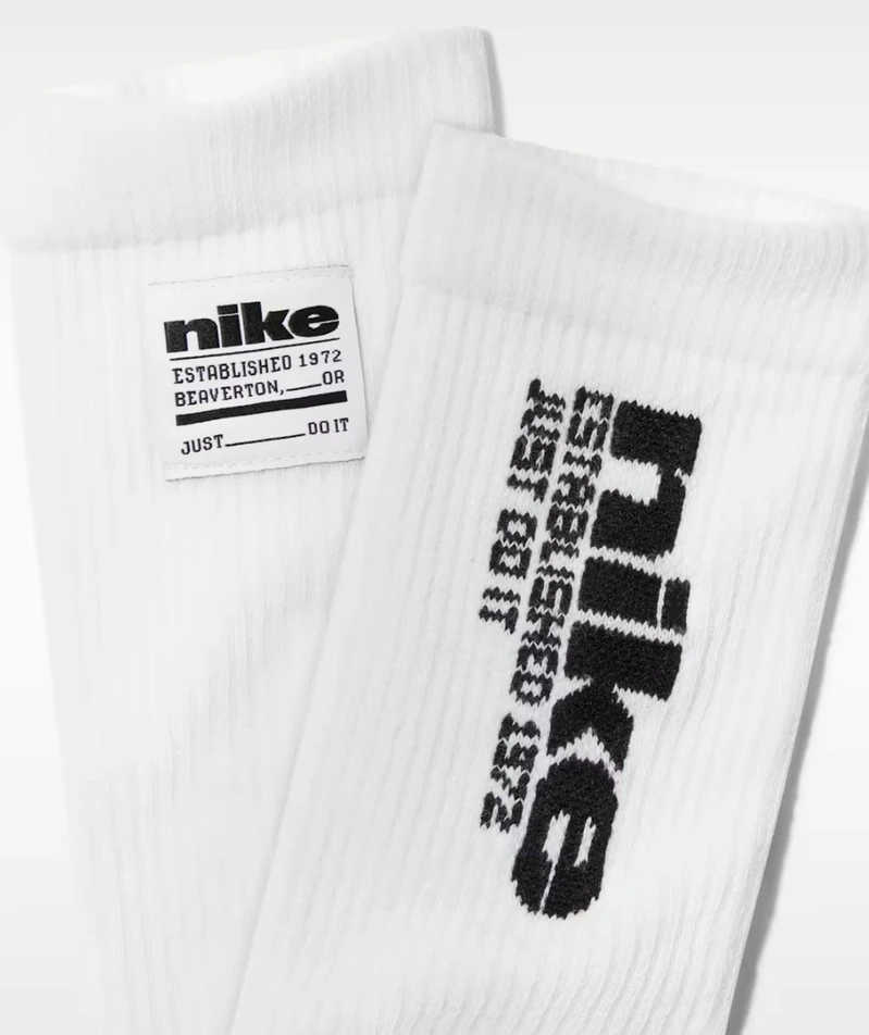 Nike Kojinės U Nk Ed Elvd Crw 2P Mgfx-144 Baltas IH8525 901