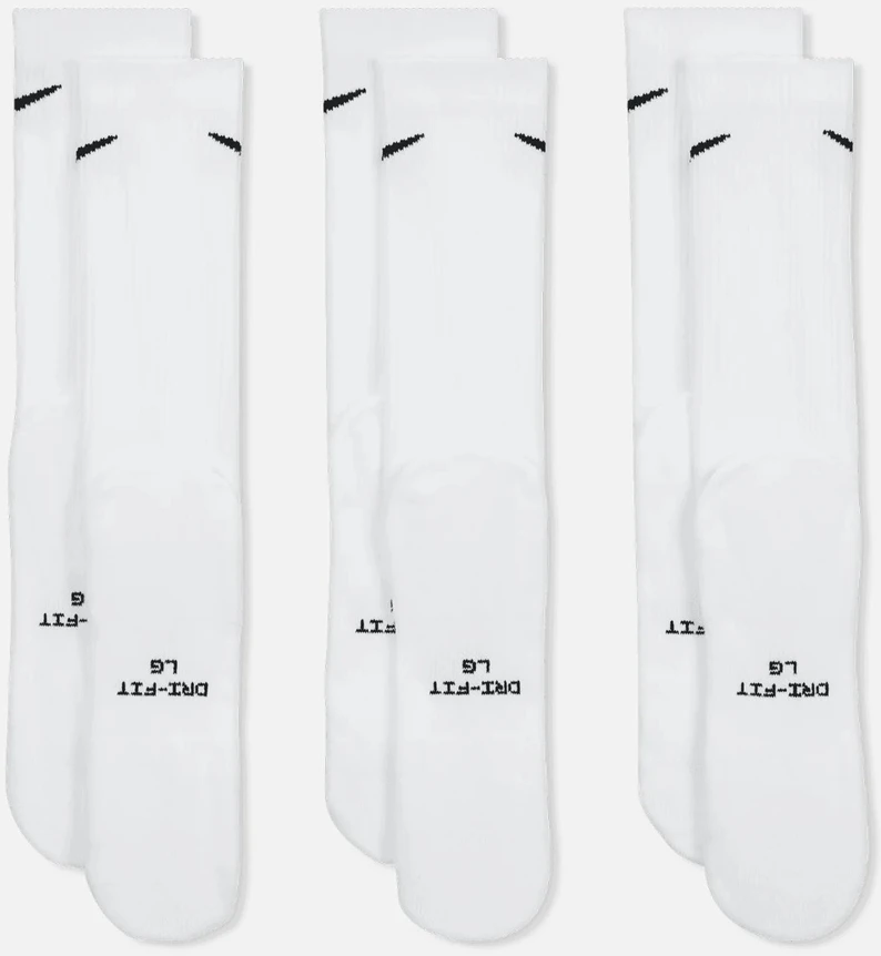 Nike Kojinės U Nk Ed Elvd Crw 3P-144 Baltas HQ4335 901