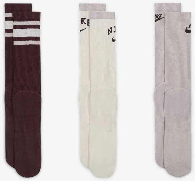 Nike Kojinės U Nk Ed Pls Csh Cwr 3P Baltas Brown Violetinė DX7665 911