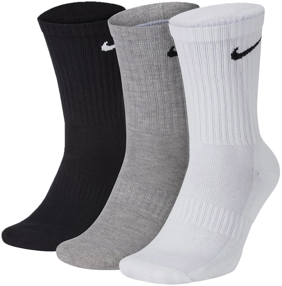 Nike Kojinės U NK Everyday Ltwt Crew 3PR Baltas Pilkas Juodas SX7676 964