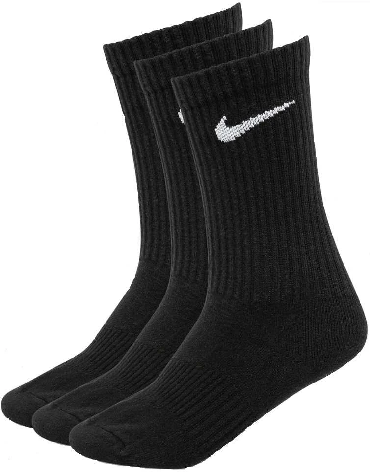 Nike Kojinės U NK Everyday Ltwt Crew 3PR Juodas