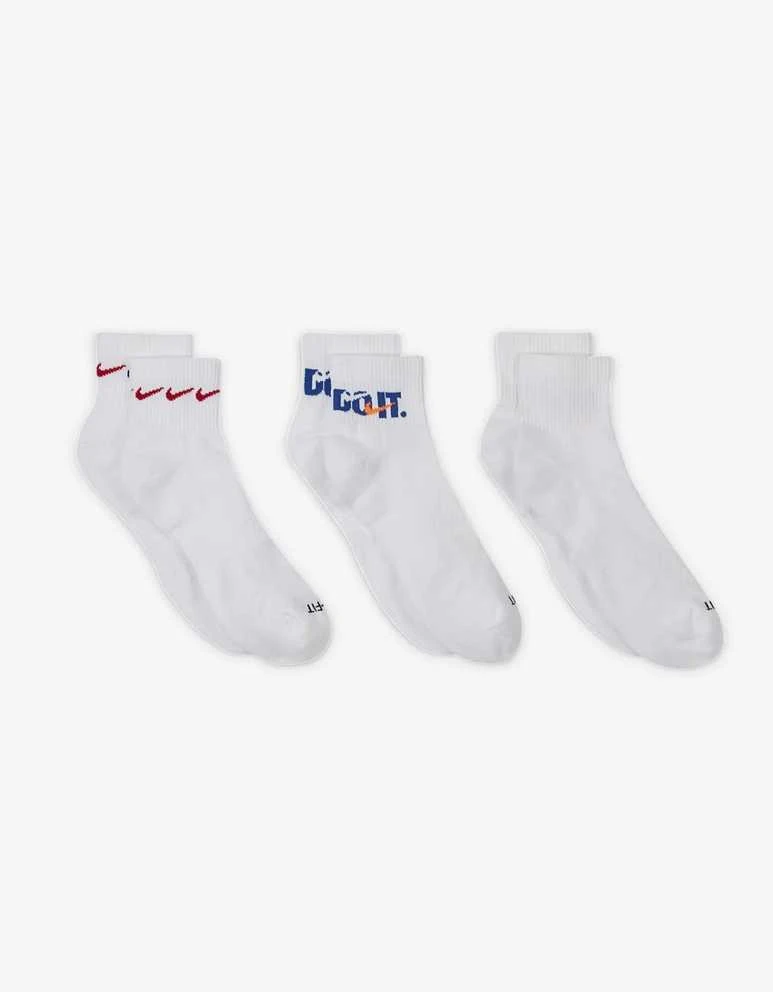 Nike Kojinės U Nk Everyday Plus Cush Ankle Baltas DH3827 902