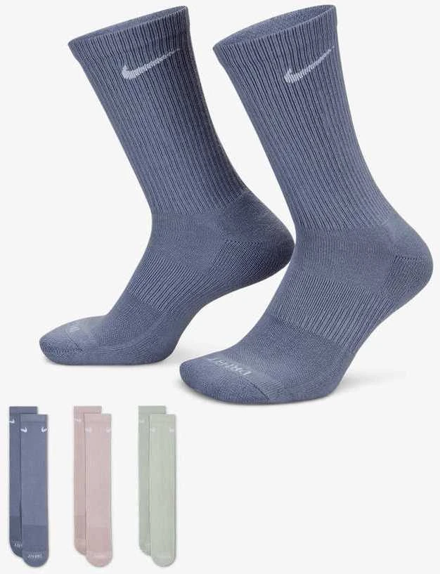 Nike Kojinės U Nk Everyday Plus Cush Crew Mėlyna Žalias Lilac SX6888 933