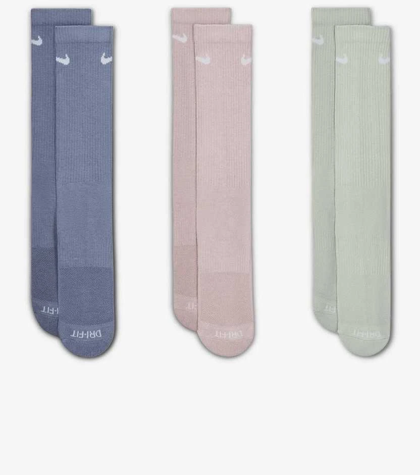 Nike Kojinės U Nk Everyday Plus Cush Crew Mėlyna Žalias Lilac SX6888 933