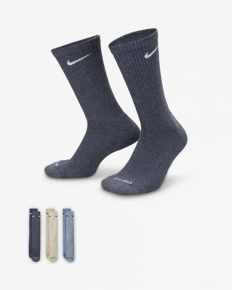 Nike Kojinės U Nk Everyday Plus Cush Crew Mėlyna Creamy SX6888 901
